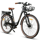 SAMEBIKE RS-A07 Electric Bike - 500W Motor 36V13Ah Battery 40KM Range Mechanical Disc Brakes - Black
